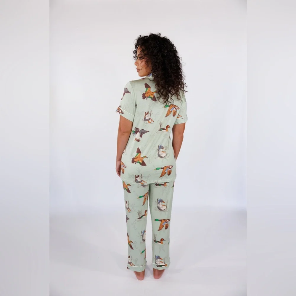 NWT In My Sundays FANCY FOWL PAJAMA SET - Picture 2 of 6